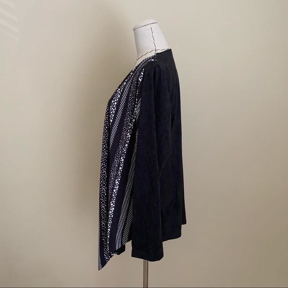 NWT Poeme by Citron Dot Open Front Cardigan Jacket - Picture 6 of 8